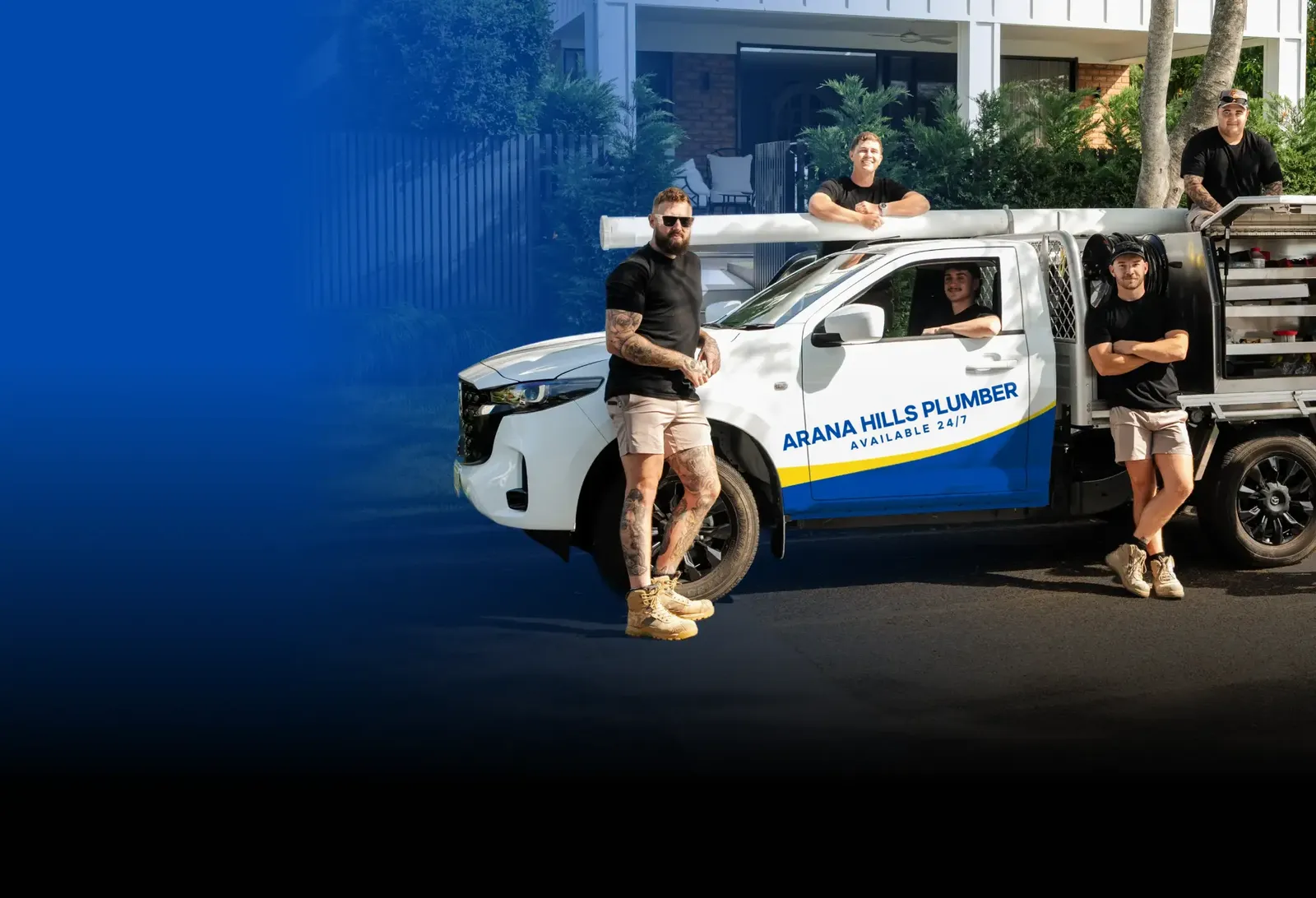 Arana Hills Plumber team with the ute